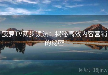 菠萝TV两步读法：揭秘高效内容营销的秘密