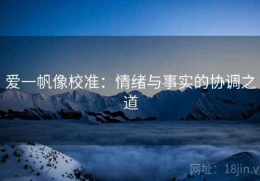 爱一帆像校准：情绪与事实的协调之道
