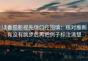读番茄影视先做口径回填：核对推断有没有跳步后再把例子标注清楚