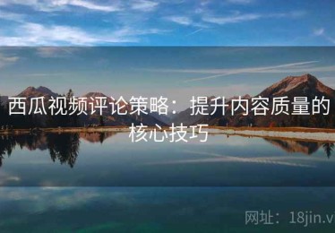西瓜视频评论策略：提升内容质量的核心技巧