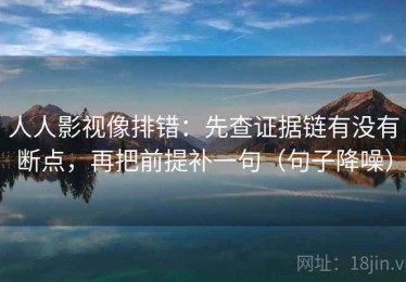 人人影视像排错：先查证据链有没有断点，再把前提补一句（句子降噪）