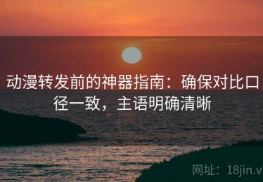 动漫转发前的神器指南：确保对比口径一致，主语明确清晰
