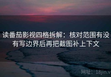 读番茄影视四格拆解：核对范围有没有写边界后再把截图补上下文