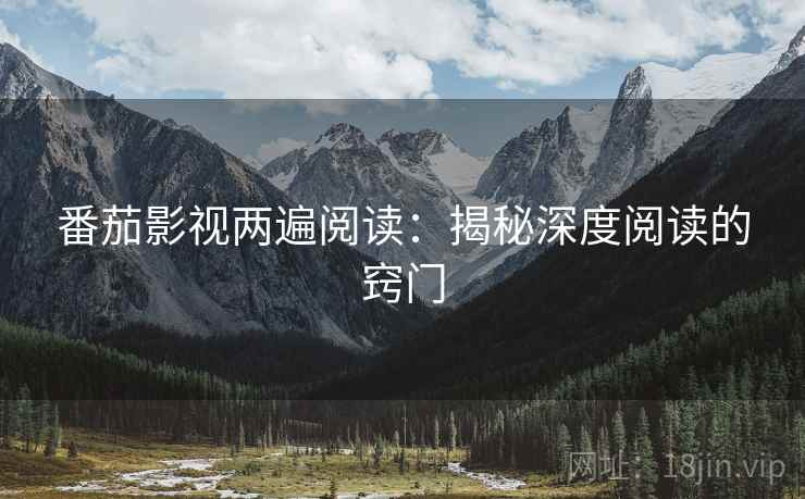 番茄影视两遍阅读：揭秘深度阅读的窍门